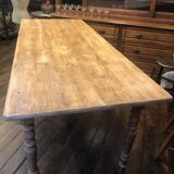 Wooden farmhouse table