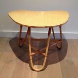 Table basse en rotin de forme libre