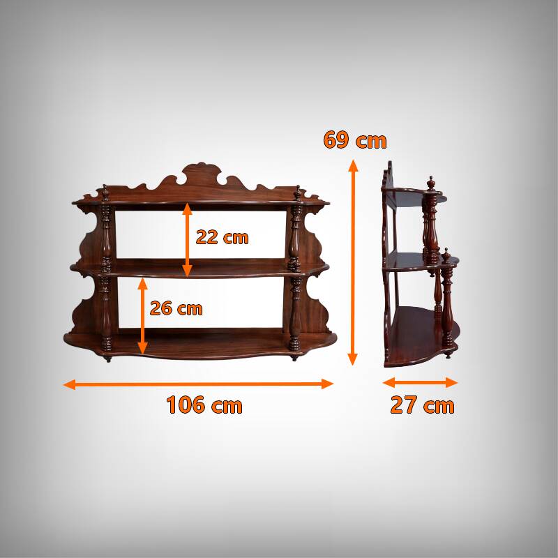 Mahogany Wall Shelf, Louis-Philippe Period – Mid-19th Century