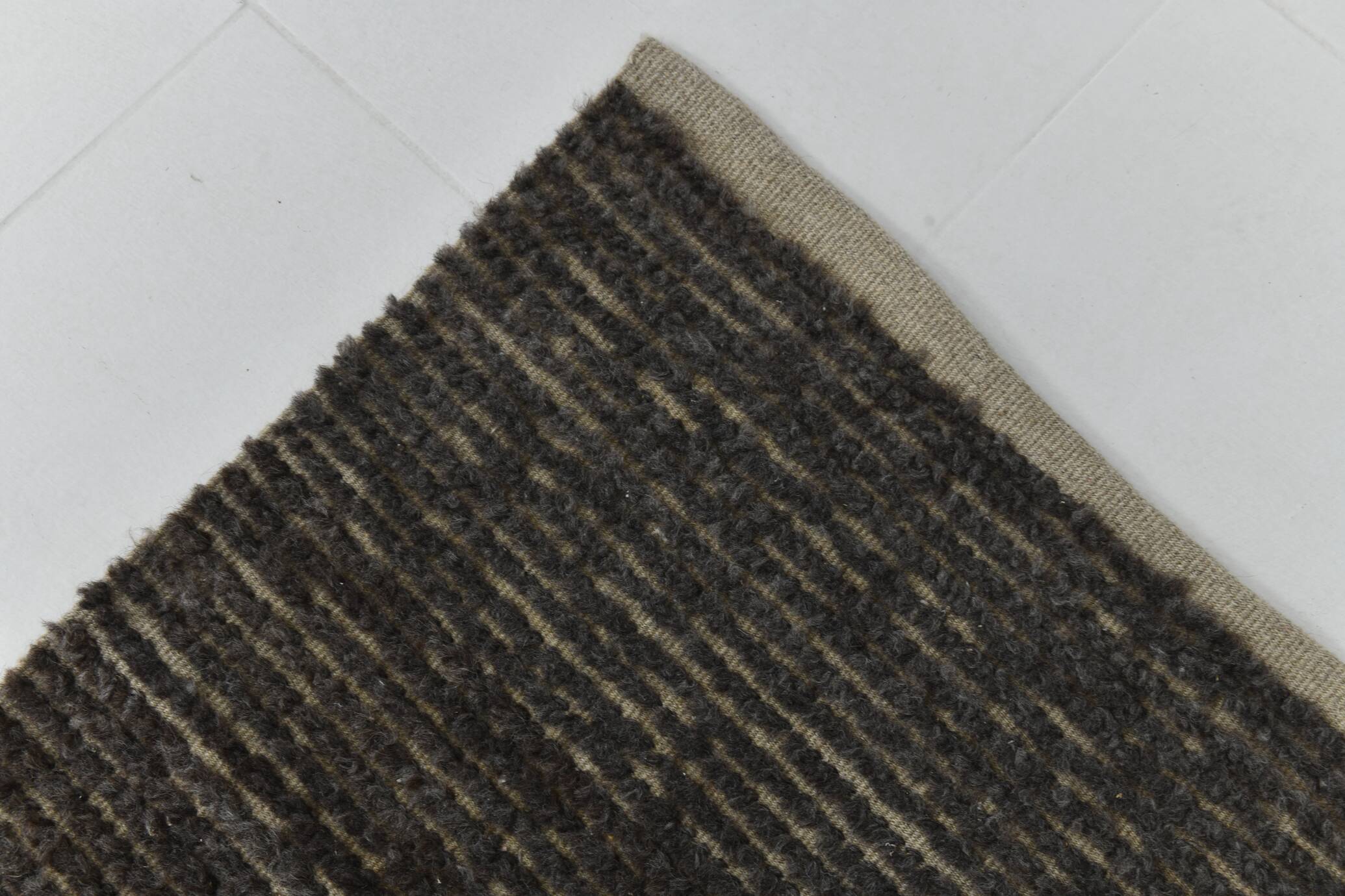 3x11 Vintage Dark Brown Super Soft Kilim Runner Rug, 94x345Cm