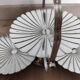Vintage chrome-plated metal display stand for appetizers and petits fours
