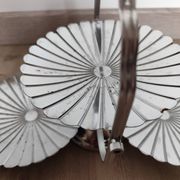 Vintage chrome-plated metal display stand for appetizers and petits fours