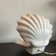 Vintage white ceramic shell lamp