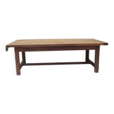 Grande table de ferme ancien en bois massif. 228 x 107.
