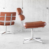 Pair of chairs - 1970 - Cognac