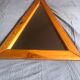 Triangular mirror 80s vintage 57x95cm