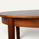 Table ronde de repas extensible danoise en teck – Années 1960