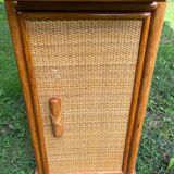 Rattan bedside table