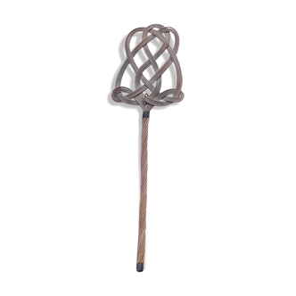 Old carpet beater tap, rattan
