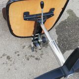 Vintage office armchair brown fabric