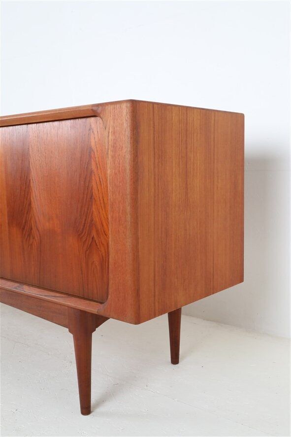 Bernhard Pedersen & Søn teak sideboard with tambour doors / Danish Mid-Century Modern design / 1960s