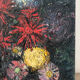 Flowers, knife oil, signed Roger Remy 1960