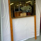 Vintage 1960s solid wood standing mirror