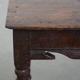 Signed Antique English Oak Joint Stool / Stool from the 17th Century