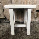Tabouret de Traite Bois Blanc Vintage