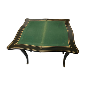 table de jeu ancienne pliante en bois laqué