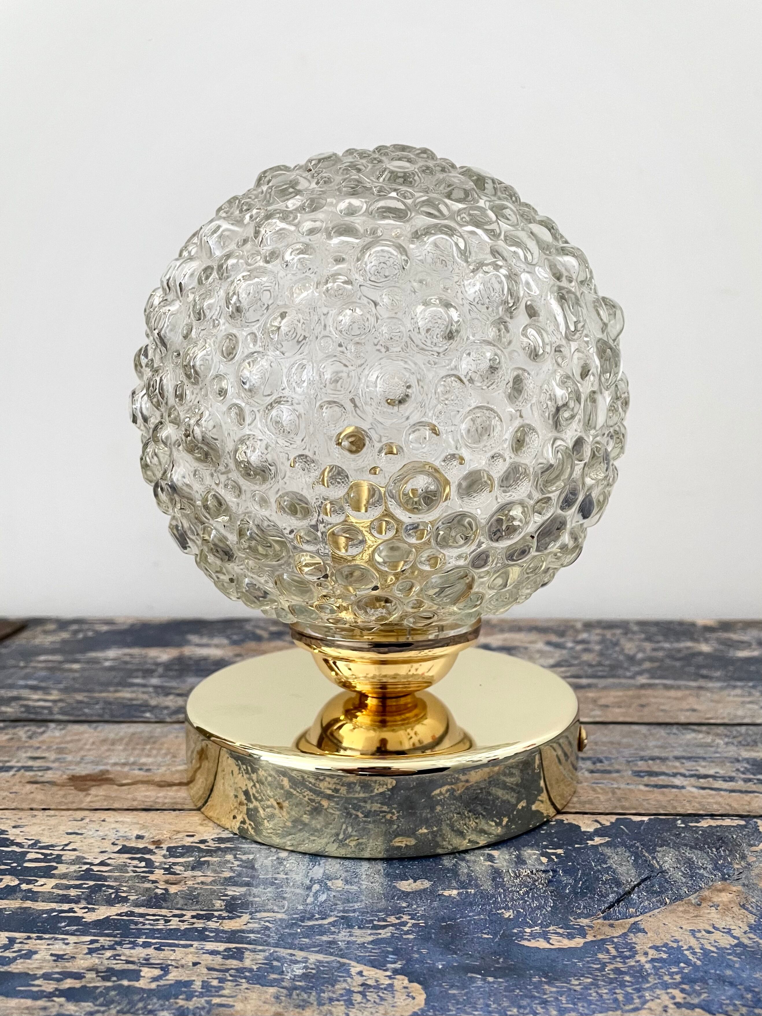 Vintage bubble globe lamp electrified to new