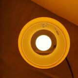 Sandblasted glass mushroom lamp