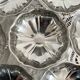Vintage stainless steel cups on foot