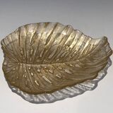 Leaf-shaped ashtray in Murano crystal