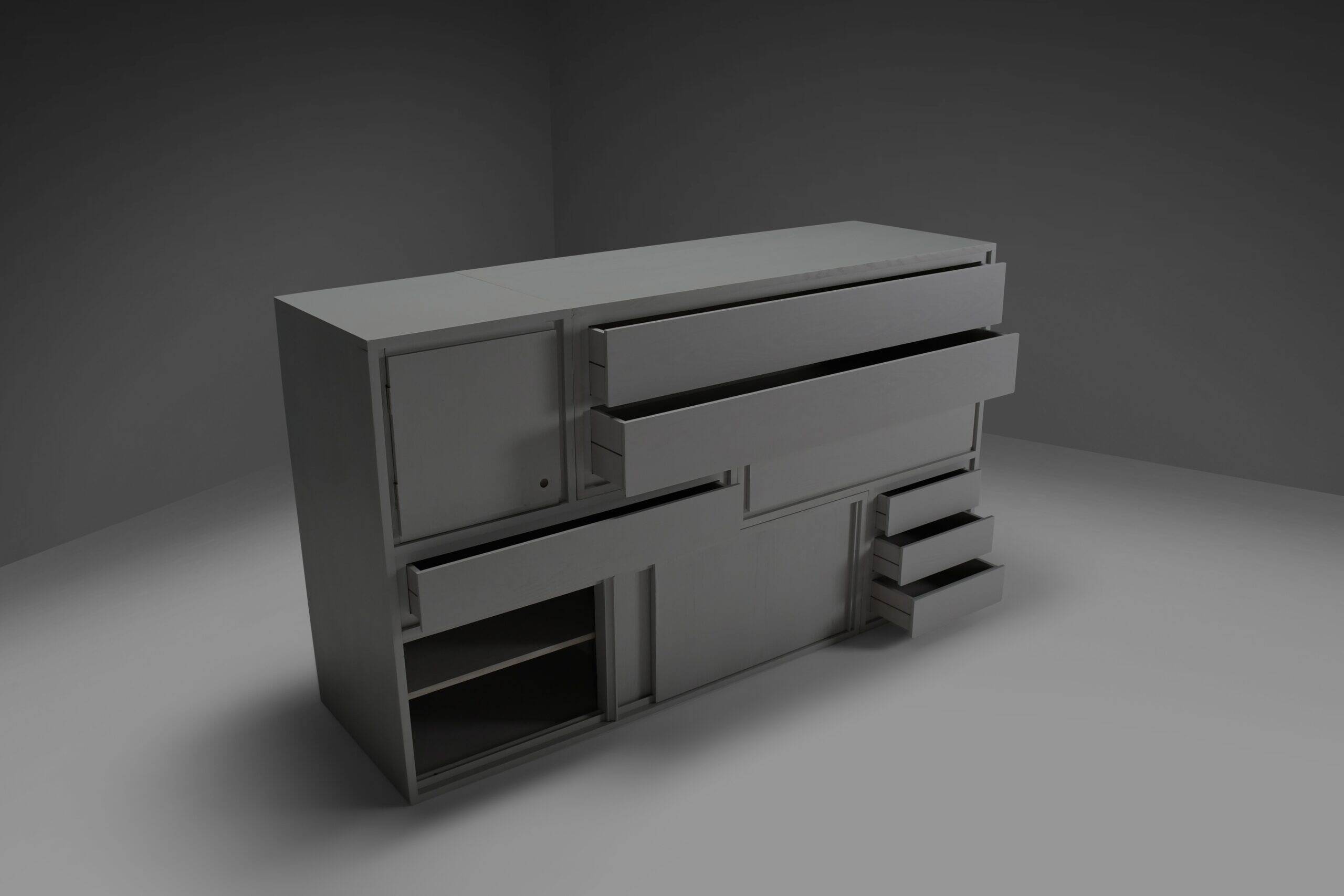 Rare 'Kaidan' cabinet by Kazuhide Takahama for Gavina, Italy 1960s