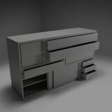 Rare 'Kaidan' cabinet by Kazuhide Takahama for Gavina, Italy 1960s