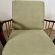Set 2 old designer fireside chairs from the 50s wood and vintage fabric