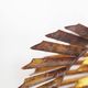 Gilt palm leaf and opaline glass pendant light by Hans Kögl