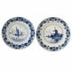 Set of 2 vintage Delft pottery plates