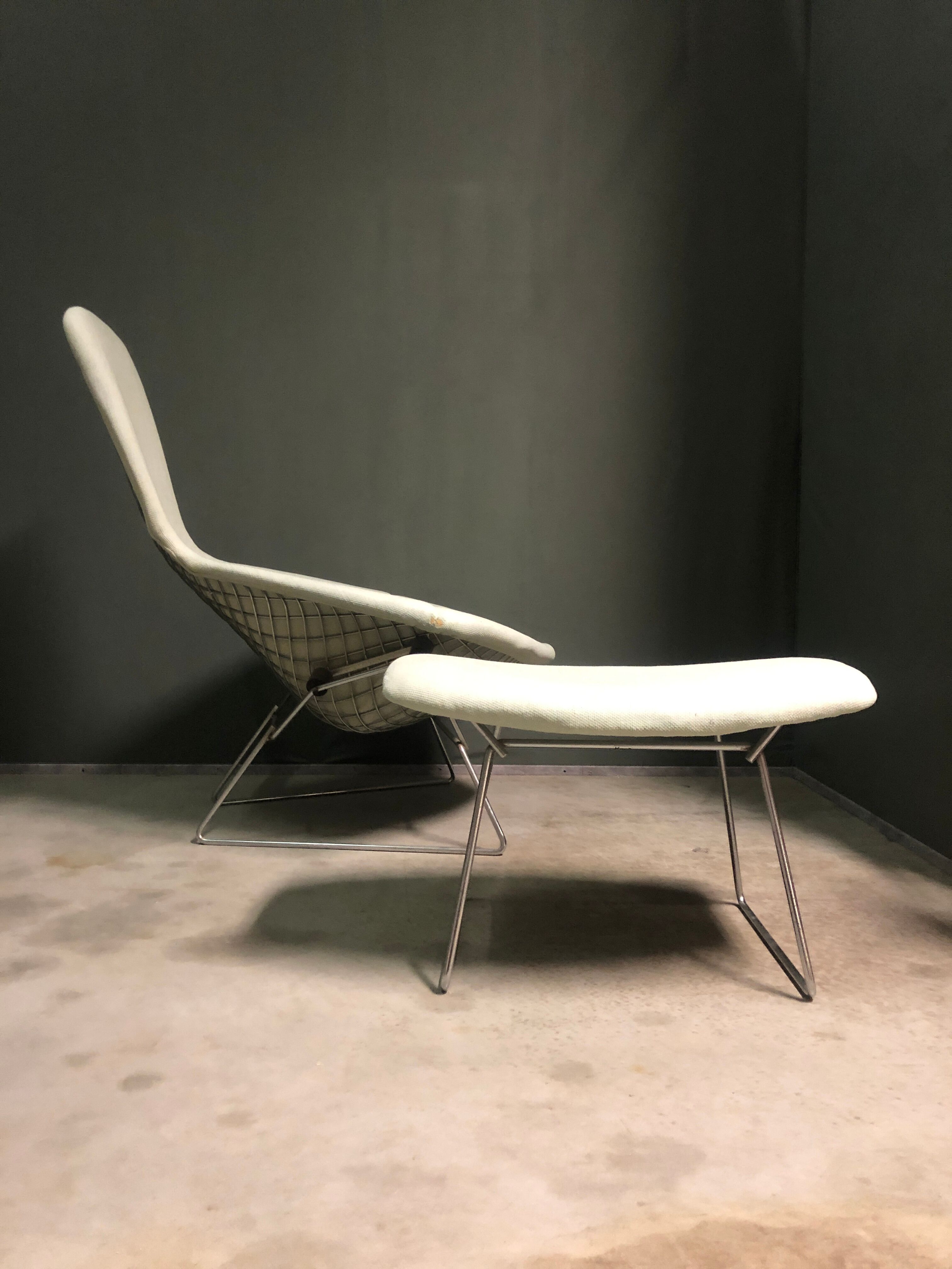 Bird chair and footstool by Harry Bertoia, Knoll