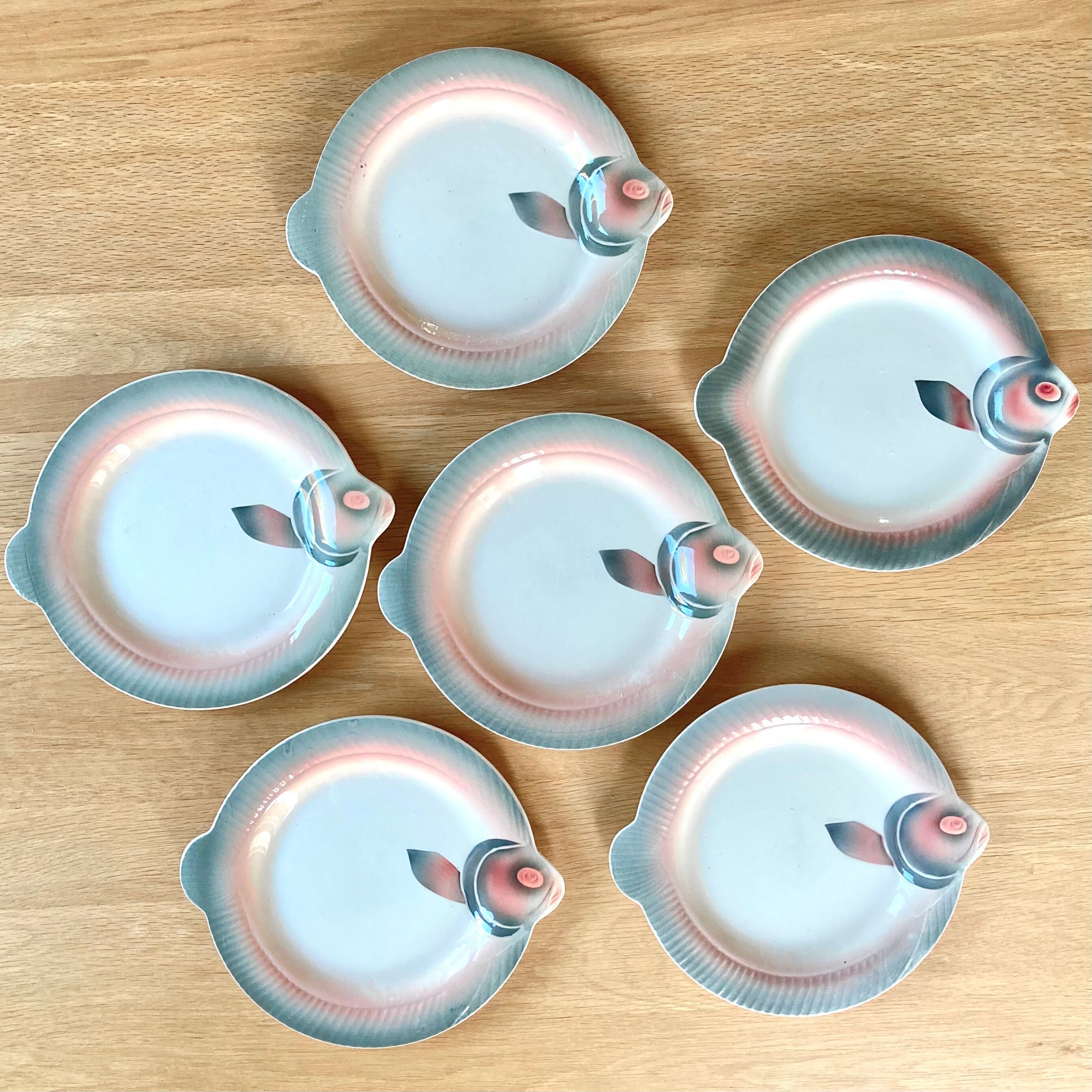 Fish plates Digoin Sarreguemines