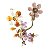 Large wall lamp flowers glass Murano 1970