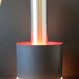 Danish Mid-century vintage hanging ceiling lamp classic lines, white opaline shade