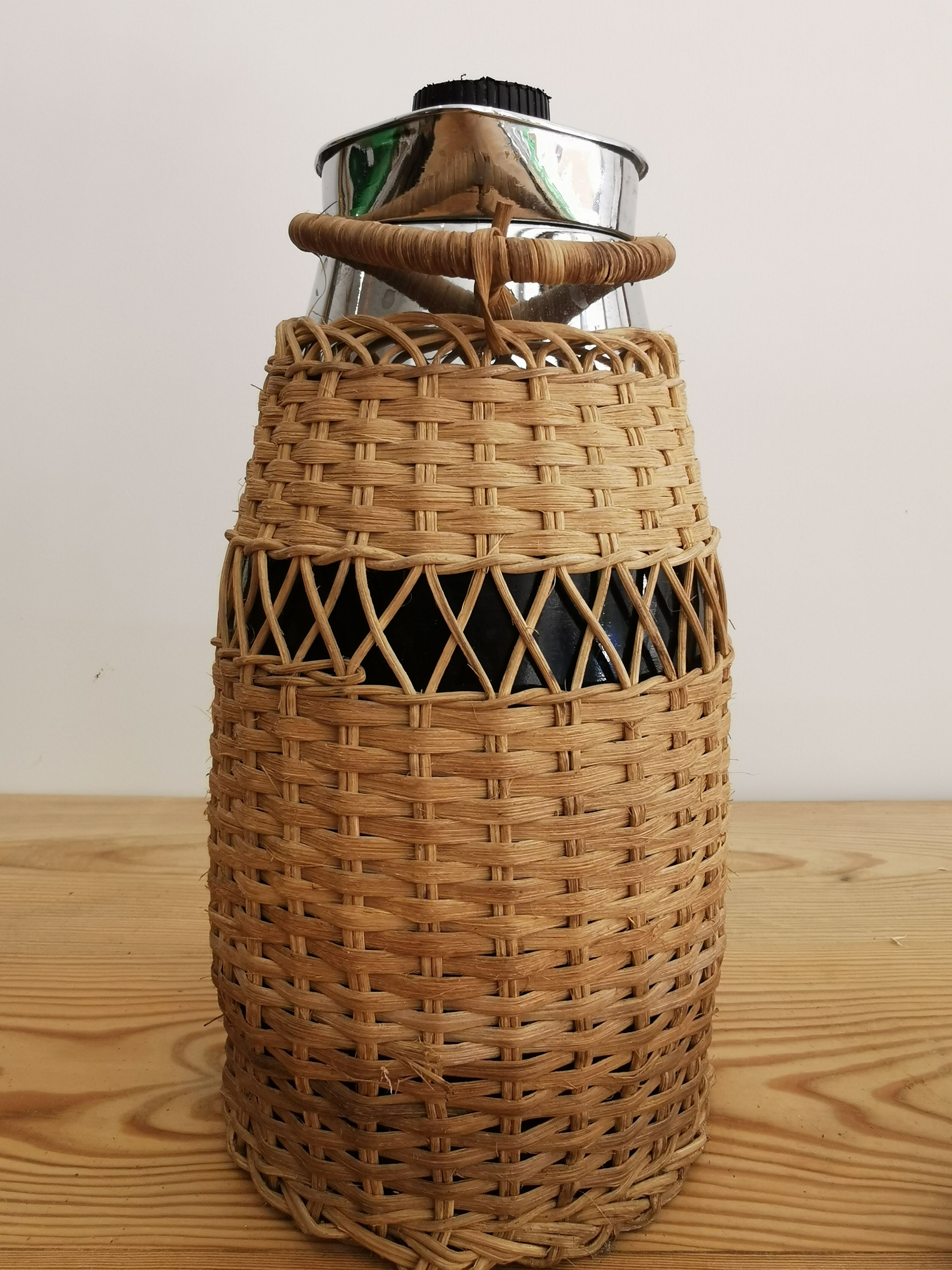 Vintage rattan thermos