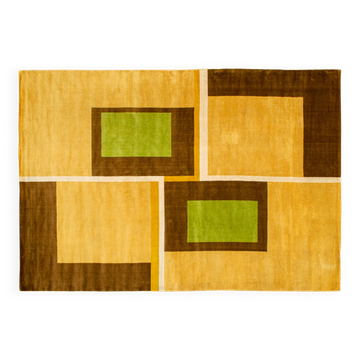 Tapis italien en laine avec motifs géométriques, années 1950