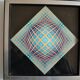 Victor vasarely impression offset annees 70 + cadre alu d'epoque