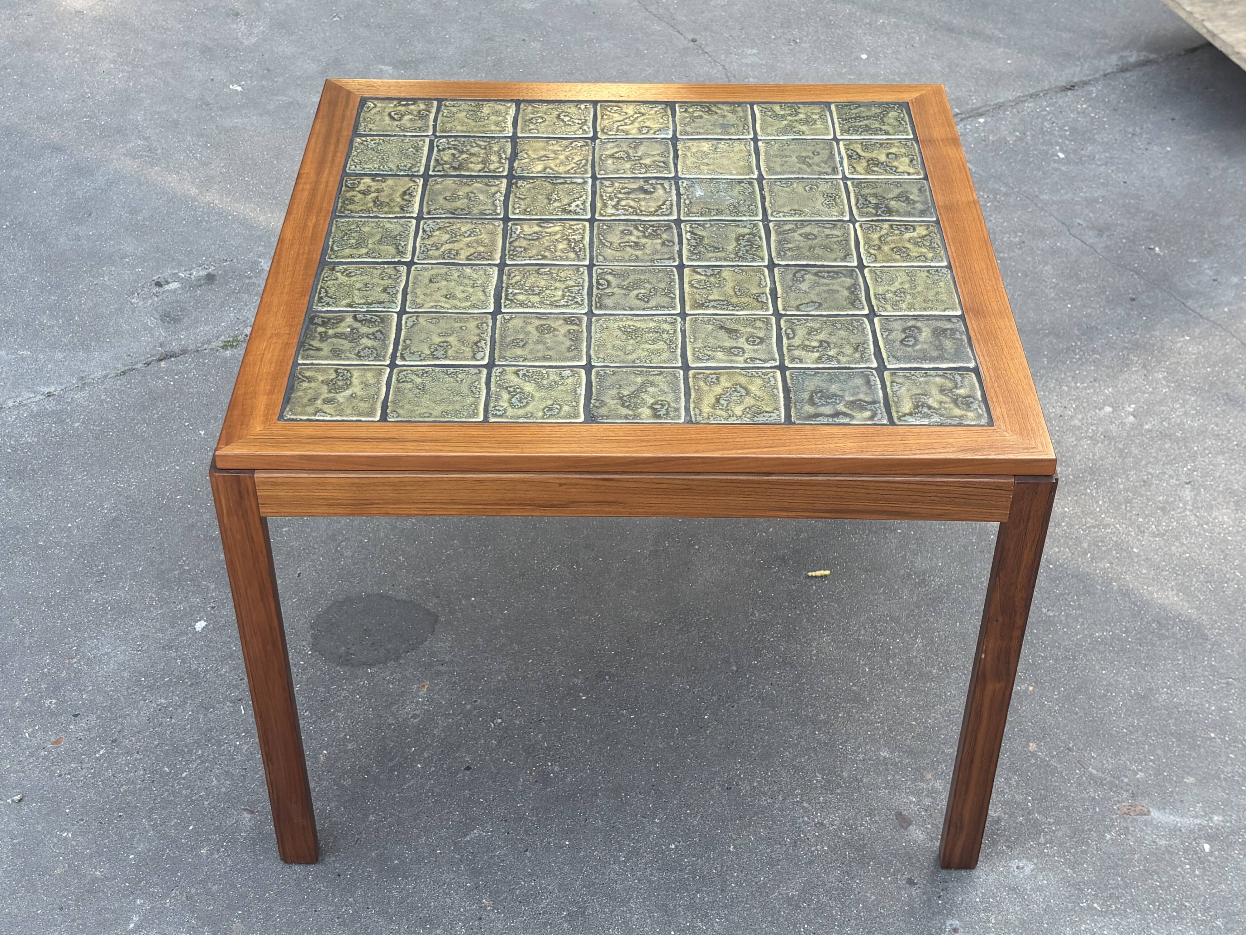 Vintage Teak Coffee Table with Stone Top - Danish Design Years