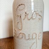Large stoneware wine carafe and cork stopper