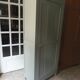 Vintage Parisian wardrobe with 1 vintage door re-enchanted in verdigris
