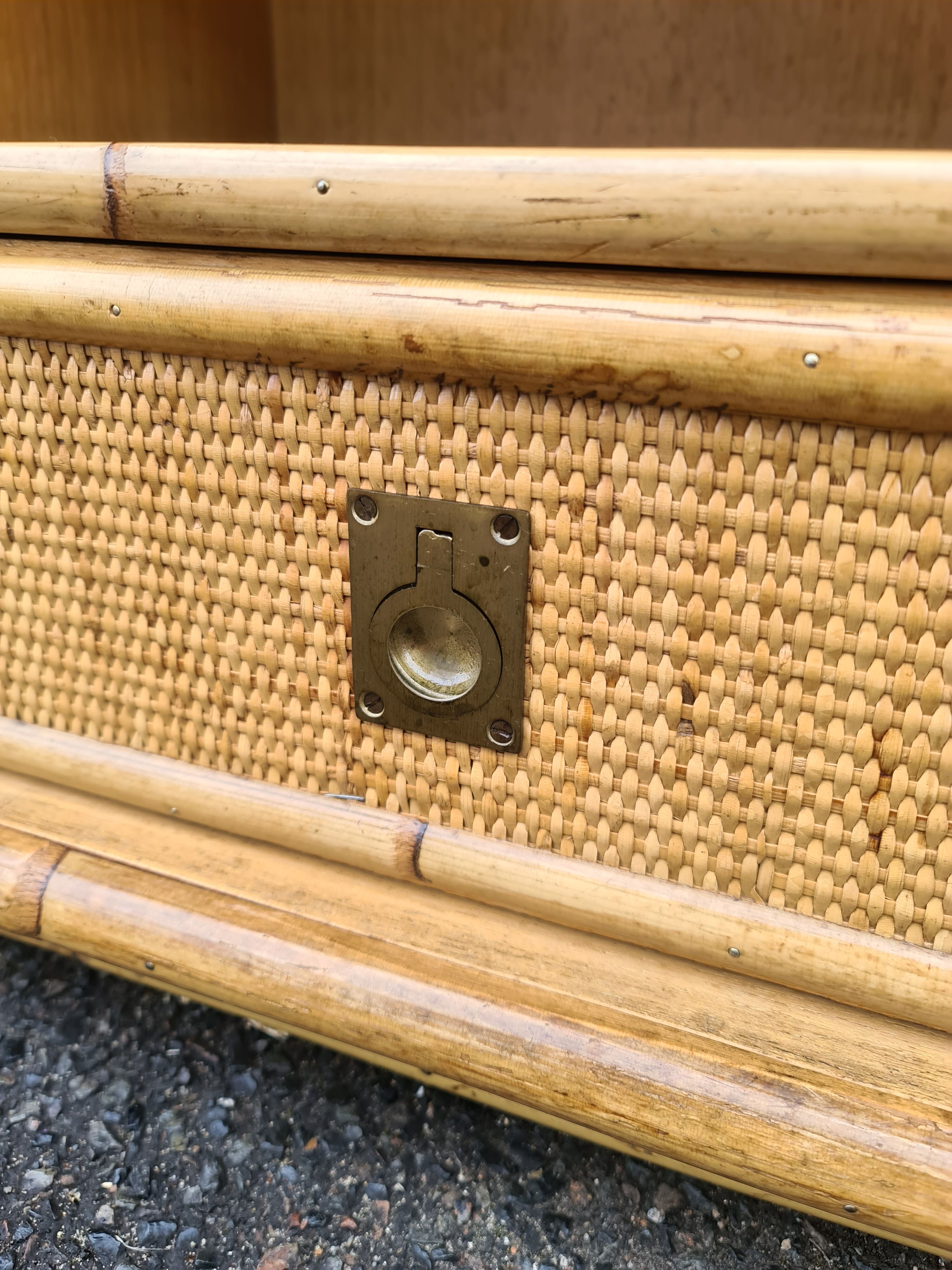 Bedside Dal Vera rattan Vintage bamboo 1980