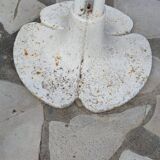 Garden or bistro table with steel and fiberglass base and top, circa 1970