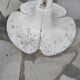 Garden or bistro table with steel and fiberglass base and top, circa 1970