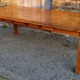 Solid oak farmhouse table, two drawers, vintage, early twentieth century.