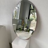 1950s oval beveled mirror