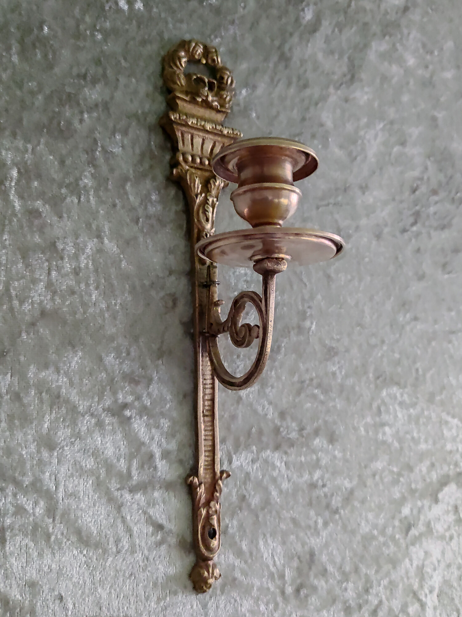 Wall candle holder in bronze and brass louis XVI style