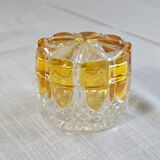 Amber and transparent crystal box Val Saint-Lambert Art Deco