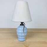 Art Deco blue glass lamp