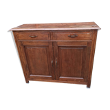 Low Parisian sideboard in solid wood 2 doors 2 drawers art deco handles