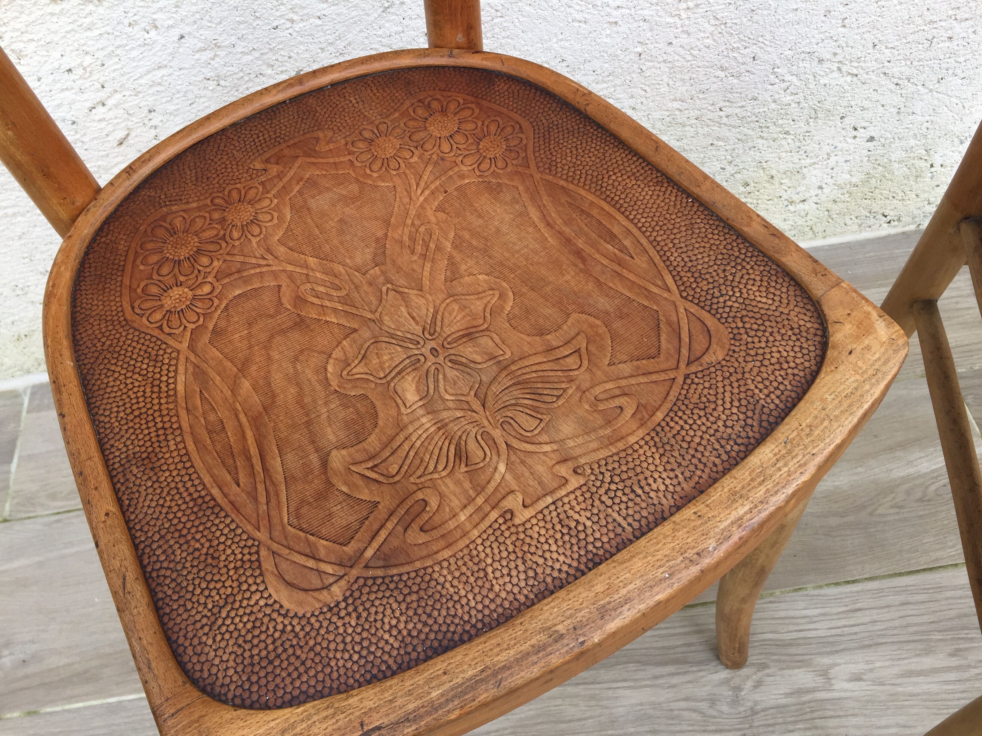 Paire de chaises de bistrot 1930