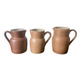 Set of 3 jugs in Grès du Berry stoneware